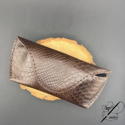 کیف عینک چرم طبیعی دست دوز