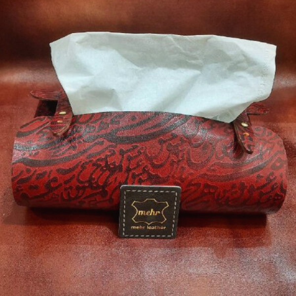 جا دستمال کاغذی چرم