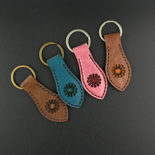 جاکلیدی چرم اسلیمی دوخته شده از چرم بزی درجه یک با بهترین متریال