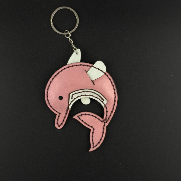 ججاکلیدی چرم دلفین تماما دستدوز دوخته شده از چرم بزی طبیعی