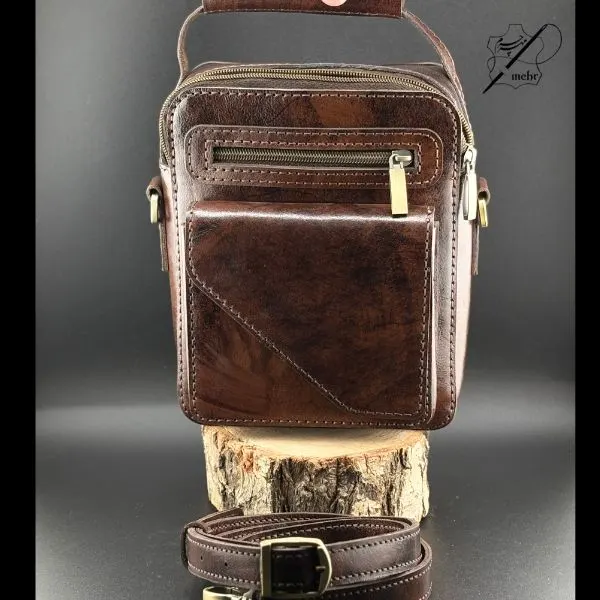 کیف دوشی مردانه چرم طبیعی
