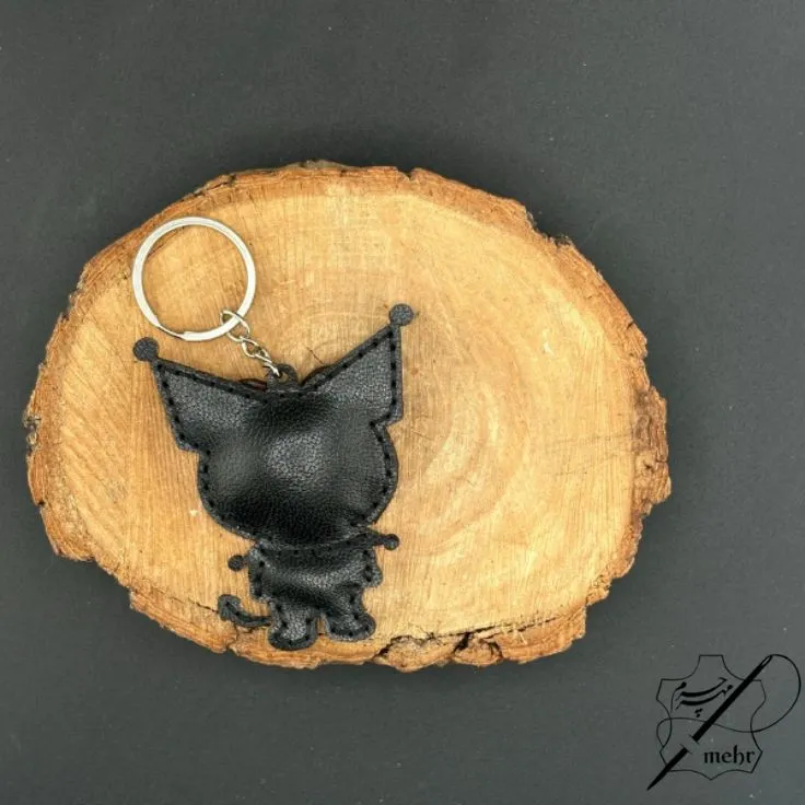 جاکلیدی چرم طبیعی طرح کرومی