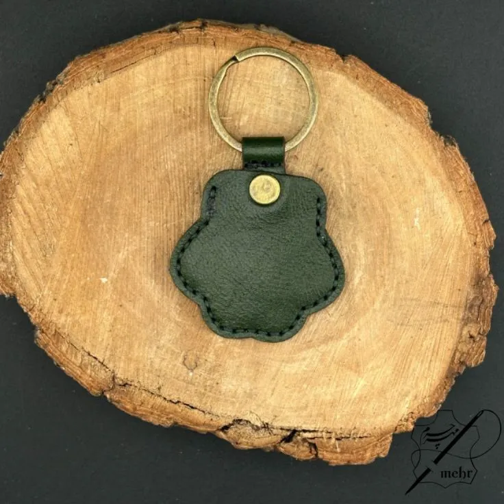 جاکلیدی چرم طبیعی طرح پنجه گربه