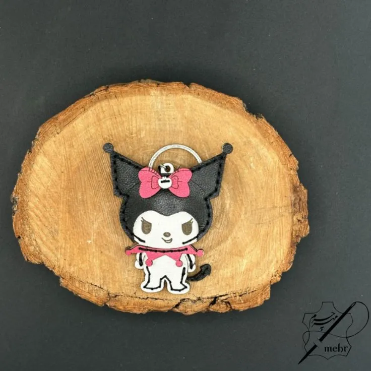 جاکلیدی چرم طبیعی طرح کرومی